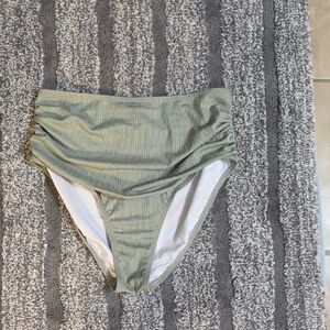 High-Waisted Ribbed Bikini Bottom